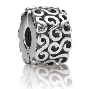 Pandora S Swirl Filigree Sterling Silver Retired Clip Bead Charm